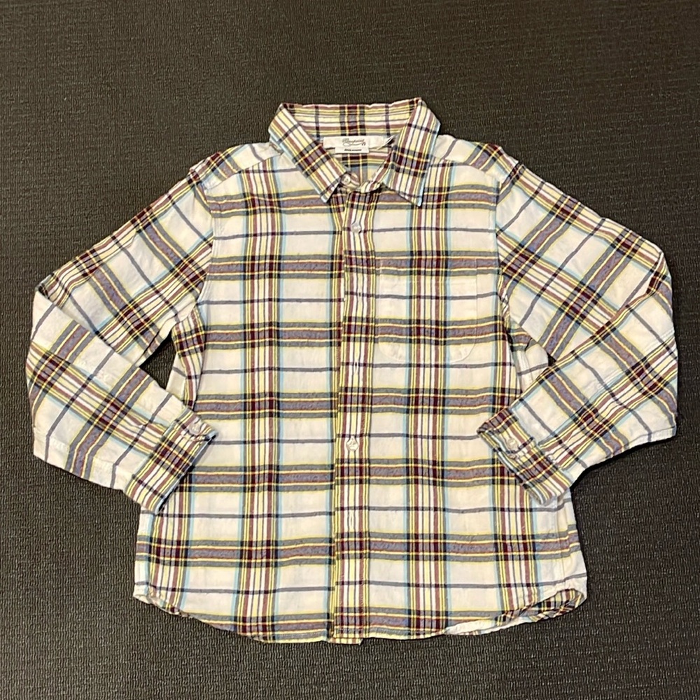 Bonpoint Plaid Button Down shirt, size 6
